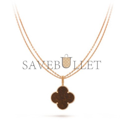 VAN CLEEF ARPELS MAGIC ALHAMBRA LONG NECKLACE, 1 MOTIF - ROSE GOLD, LETTERWOOD VCARO3M700 VAN CLEEF ARPELS MAGIC ALHAMBRA LONG NECKLACE, 1 MOTIF - ROSE GOLD, LETTERWOOD VCARO3M700