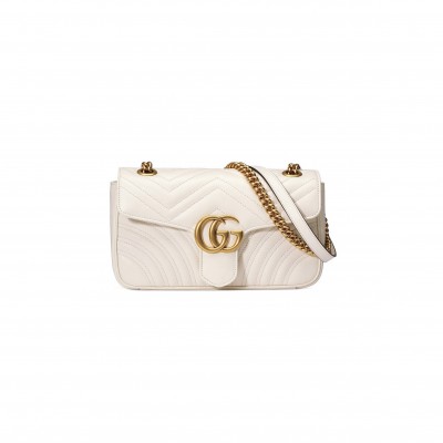 G*C*I GG MARMONT SMALL MATELASSÉ SHOULDER BAG 443497  (26*15*7cm) 11457