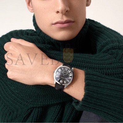 CARTIER DRIVE DE CARTIER BLACK DIAL STEEL MENS 40MM WATCH WSNM0009