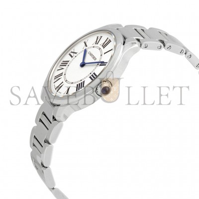 CARTIER RONDE MUST DE QUARTZ SILVER DIAL UNISEX WATCHITEM 36MM WSRN0034