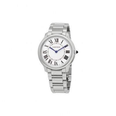 CARTIER RONDE MUST DE QUARTZ SILVER DIAL UNISEX WATCHITEM 36MM WSRN0034
