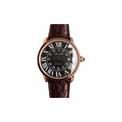 CARTIER LONDON SOLO SERIES GOLD CASE ULTRA-THIN FORMAL MEN'S 42MM WATCH W6701009