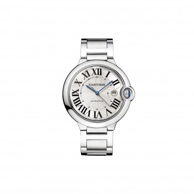 CARTIER BALLON BLEU DE SILVER SILVER STEEL CASSETTE MEN'S 42MM WATCH WSBB0049