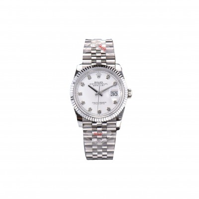 ROLEX DATEJUST GMF WHITE DIAL DIAMOND MARKER JUBILEE BRACELET 41MM WATCH 126334