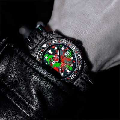 ROLEX GMT-MASTER II DIW CARBON MOTLEY EDITION 40MM WATCH 6118