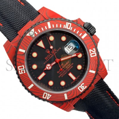 ROLEX SUBMARINER DIW RED CARBON 41MM WATCH 116610