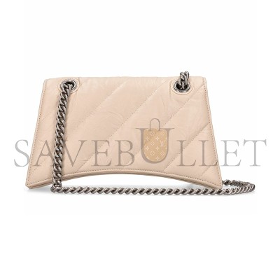 BALENCIAGA WOMEN'S CRUSH CHAIN BAG IN SMALL APRICOT 716351210J03709 (24.9*15*7.9cm)