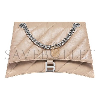 BALENCIAGA WOMEN'S CRUSH CHAIN BAG IN MEDIUM APRICOT 716393210J02906 (31*19.8*6.9cm)
