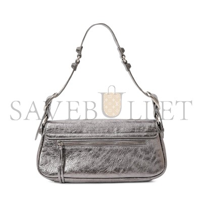 BALENCIAGA WOMEN'S LE CAGOLE IN SMALL SILVER 7716400GT3Y8103 (29.9*13.9*4.5cm)