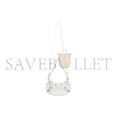 BALENCIAGA WOMEN'S LE CAGOLE CHAIN BAG MINI IN WHITE 69581423EBY9016 (20.8*13*4.3cm)