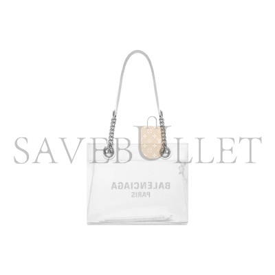 BALENCIAGA WOMEN'S DUTY FREE TOTE BAG SMALL IN WHITE 7416032AADB9060 (22.9*18.8*10.9cm)