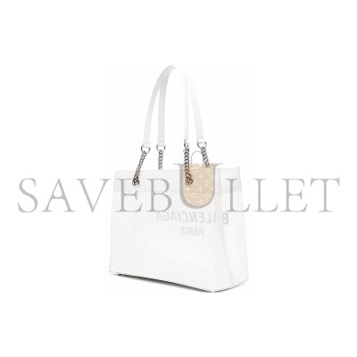 BALENCIAGA WOMEN'S DUTY FREE TOTE BAG MEDIUM IN WHITE 7416022AADB (35*18.8*13.9cm)