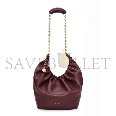 LOEWE MEDIUM SOFT NAPPA SHEEP LEATHER SQUEEZE BAG A914Q37X01 (34*33*13.5cm)