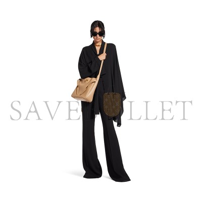 BALENCIAGA WOMEN'S BEL AIR HOBO BAG SMALL IN LATTE 8110182ABAV2621 (26.9*25.9*9.9cm)