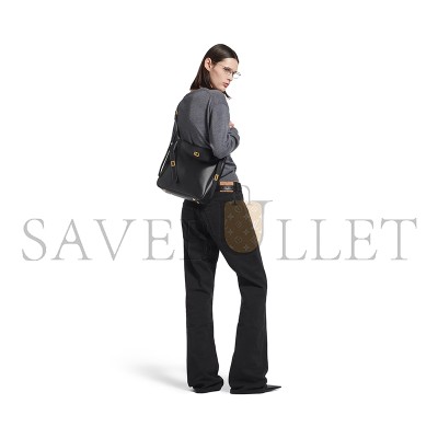 BALENCIAGA WOMEN'S BEL AIR HOBO BAG SMALL IN BLACK 8110182ABAV1000 (26.9*25.9*9.9cm)