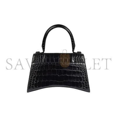 BALENCIAGA WOMEN'S HOURGLASS HANDBAG XS IN BLACK 5928331LR671000 (18.8*13*7.9cm)