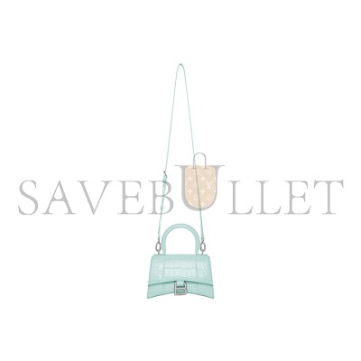 BALENCIAGA WOMEN'S HOURGLASS HANDBAG XS IN LAKE BLUE 5928331LR6Y3914 (18.8*13*7.9cm)