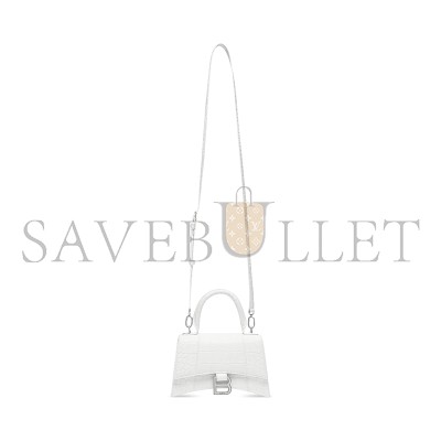 BALENCIAGA WOMEN'S HOURGLASS HANDBAG XS IN WHITE 5928331LR6Y9016 (18.8*13*7.9cm)