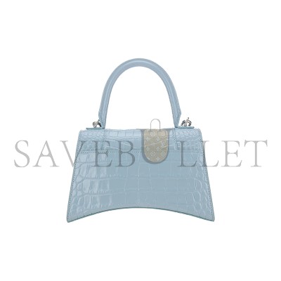 BALENCIAGA WOMEN'S HOURGLASS HANDBAG SMALL IN SKY BLUE 5935461LR6Y4712 (22.9*15*9.9cm)