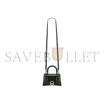 BALENCIAGA WOMEN'S HOURGLASS HANDBAG XS IN DARK GREEN 5928331LRVM3011 (18.8*13*7.9cm)