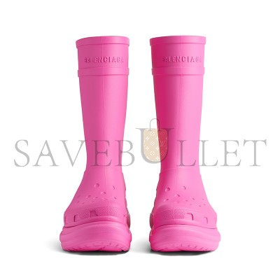 BALENCIAGA WOMEN'S CROCS™ BOOT IN BRIGHT PINK 677388W1S8E5300