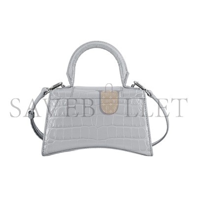 BALENCIAGA WOMEN'S HOURGLASS HANDBAG XS IN DARK GRAY 5928331LR6Y1108 (18.8*13*7.9cm)