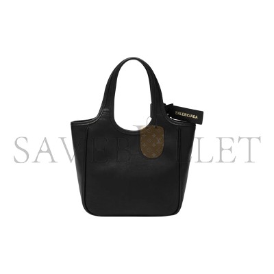 BALENCIAGA WOMEN'S LAUNDRETTE TOTE BAG SMALL IN BLACK 8469492AB5X1000 (32*27*8cm)