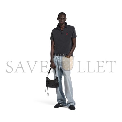 BALENCIAGA MEN'S LE CITY MOTO SMALL IN BLACK 8461882ABEK1000 (27.9*19*13.9cm)