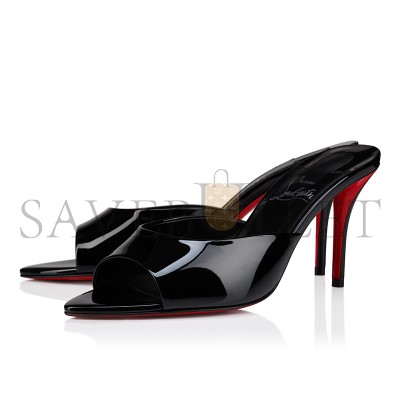 CHRISTIAN LOUBOUTIN MISS Z MULE80 MM MULES PATENT CALF LEATHER BLACK WOMEN 1250997B439