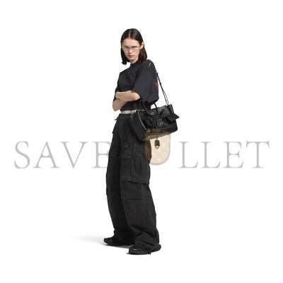 BALENCIAGA WOMEN'S BEL AIR CARRY ALL BAG SMALL IN BLACK 8356892ABAW1000 (30*20*12cm)
