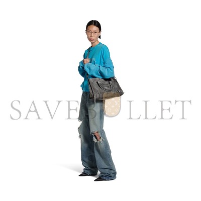 BALENCIAGA LE CITY BAG MEDIUM IN STORM GREY 8230582AB2A1143 (37*23.4*14.9cm)