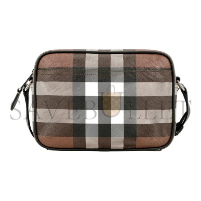 BURBERRY CHECK-PRINT CROSSBODY BAG IN BROWN 80491451 (22.5*14.5*8.2cm) BURBERRY CHECK-PRINT CROSSBODY BAG IN BROWN 80491451 (22.5*14.5*8.2cm)