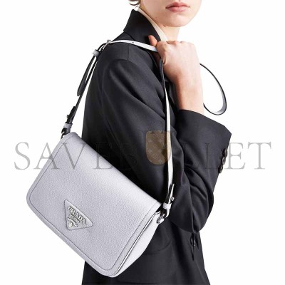 PRADA LEATHER CROSSBODY BAG SHOULDER BAG WOMEN'S CORNFLOWER BLUE 1BD332  (19*12*6cm) 