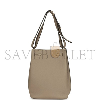 HERMES MASTER SO KELLY 22 GRIS TOURTERELLE TOGO PALLADIUM HARDWARE (30*22*9cm)