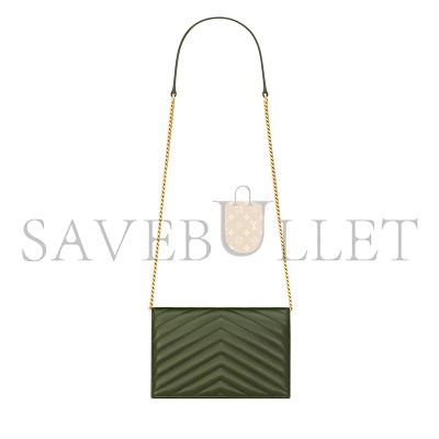 YSL CASSANDRE ENVELOPE CHAIN WALLET IN LAMBSKIN 857605AAA443189 (19*12.5*3.5cm)