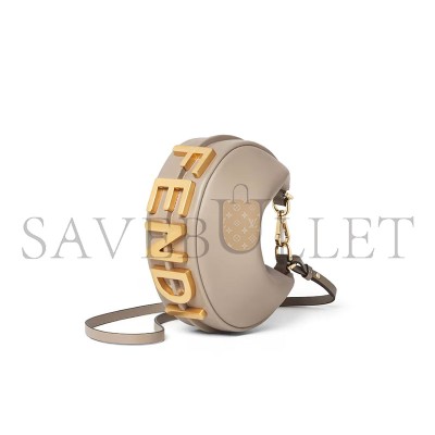 FENDI FENDIGRAPHY MINI DOVE GREY LEATHER MINI-BAG 8BS081A5DYF1JCT (20*13*7.5cm)