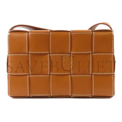 BOTTEGA VENETA LAMBSKIN LEATHER CASSETTE SHOULDER BAG WITH SILVER BUCKLE (23*14*5cm) BOTTEGA VENETA LAMBSKIN LEATHER CASSETTE SHOULDER BAG WITH SILVER BUCKLE (23*14*5cm)