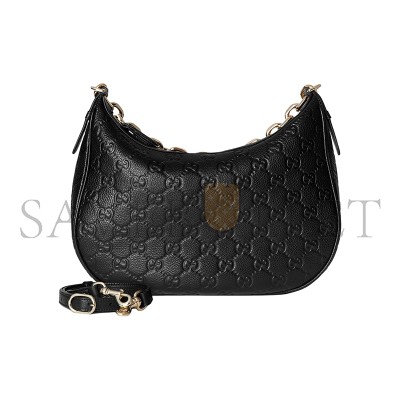 GUCCI GG EMBLEM MEDIUM SHOULDER BAG 820453AAEEM1000 (32*24*7cm)