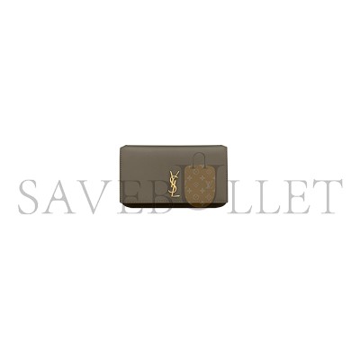 YSL CASSANDRE PHONE HOLDER IN SMOOTH LEATHER 6350950U40J3212 (18.5*11*2.5cm)