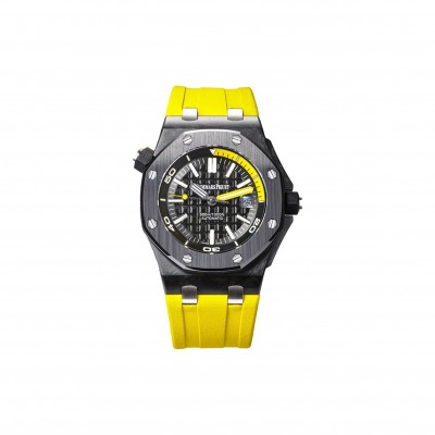 AUDEMARS PIGUET ROYAL OAK OFFSHORE DIVER BLACK DIAL CARBON 42MM WATCH 15706AU.OO.A002CA.01