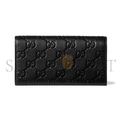 GUCCI GG EMBLEM CONTINENTAL WALLET 815922 (19*10*2.5cm)