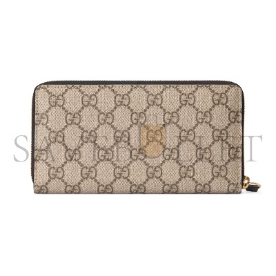 GUCCI GG MARMONT BI-COLOUR ZIP AROUND WALLET ‎456117 (19*10.5*2cm)