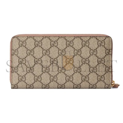 GUCCI GG MARMONT BI-COLOUR ZIP AROUND WALLET ‎456117 (19*10.5*2cm)