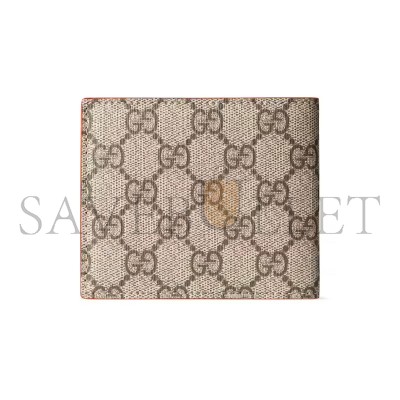 GUCCI ORANGE INTERIOR GG BI-FOLD WALLET ‎‎768243 (21*9cm)