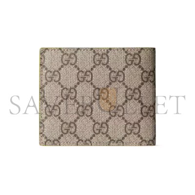 GUCCI ACID GREEN INTERIOR GG BI-FOLD WALLET 768243 (21*9cm)