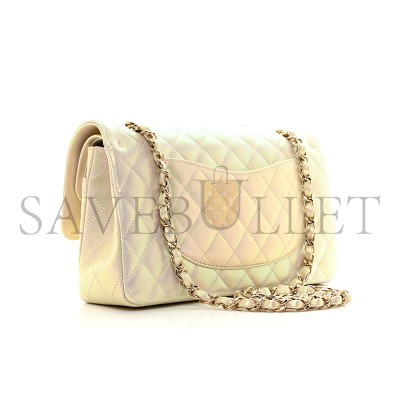 CHANEL IRIDESCENT LAMBSKIN QUILTED MEDIUM DOUBLE FLAP 1404212 (25*15*6cm)
