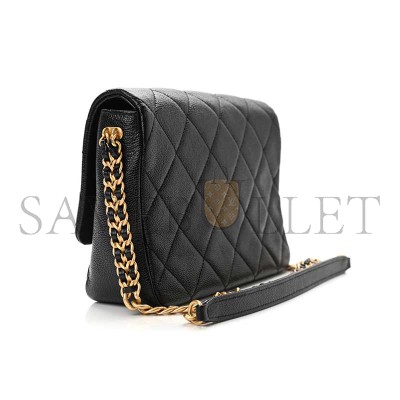 CHANEL SHINY CAVIAR QUILTED SMALL CHAIN MELODY FLAP 1167229 (23*14*6cm)