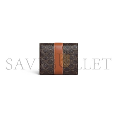 CELINE SMALL TRIFOLD WALLET IN TRIOMPHE CANVAS 0D572BZ9.04LU (10*9*2.5cm)