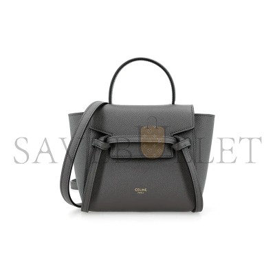 CELINE PICO BELT TOTE IN GRAINED COWHIDE LEATHER 194263ZVA.10DC (21*16*8cm)