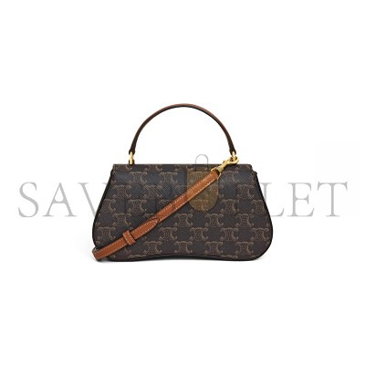 CELINE TEEN CELINE LOLA IN TRIOMPHE CANVAS AND CALFSKIN 119532FN1.04LU (20*11.5*5cm)